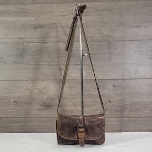 Patricia Nash Vintage Inspired Brown Leather Crossbody Bag